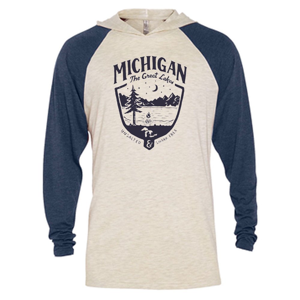 Michigan Shield Hooded Long-Sleeve Shirt
